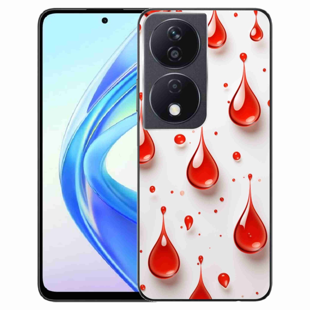 Gelový kryt mmCase na Honor X7b - červené kapky
