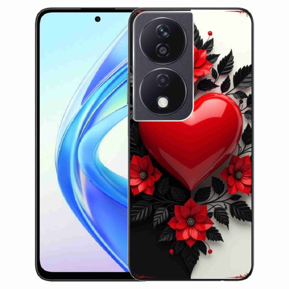 Gelový kryt mmCase na Honor X7b - červené srdce