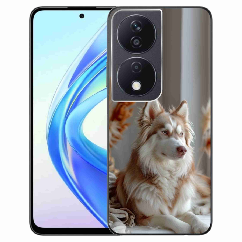 Gelový kryt mmCase na Honor X7b - klidný sibiřský husky