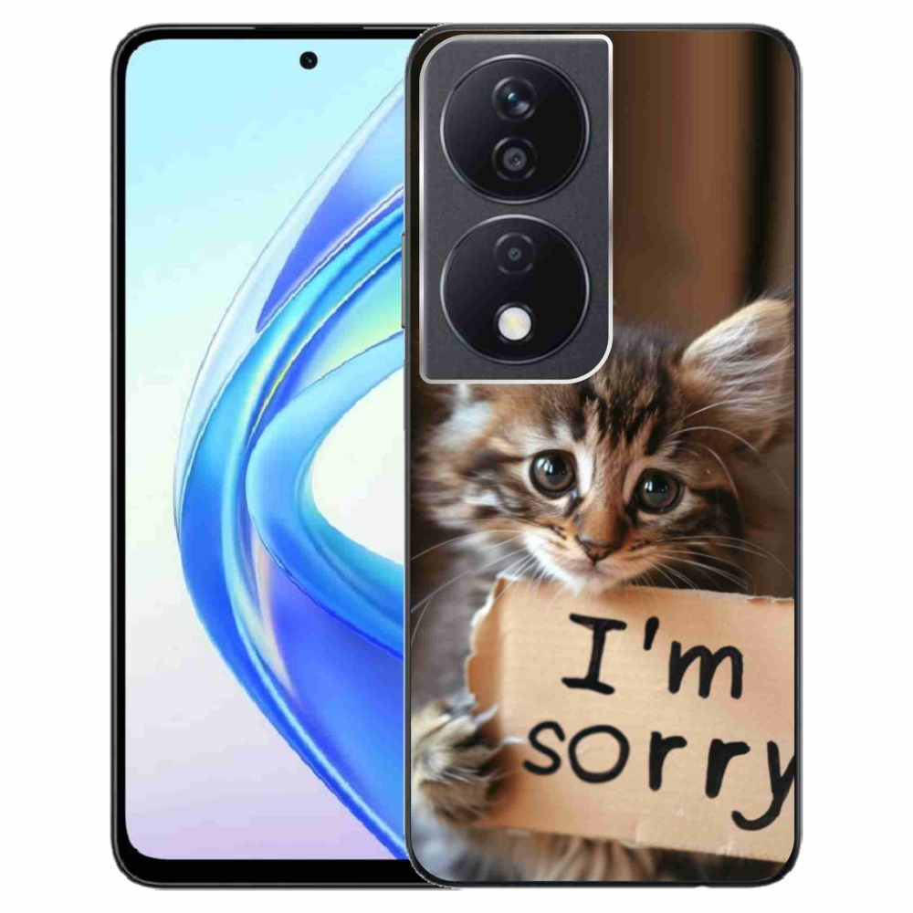 Gelový kryt mmCase na Honor X7b - kočíčí omluva