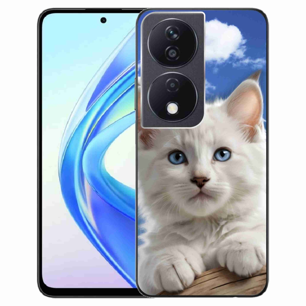 Gelový kryt mmCase na Honor X7b - kotě a oblaka