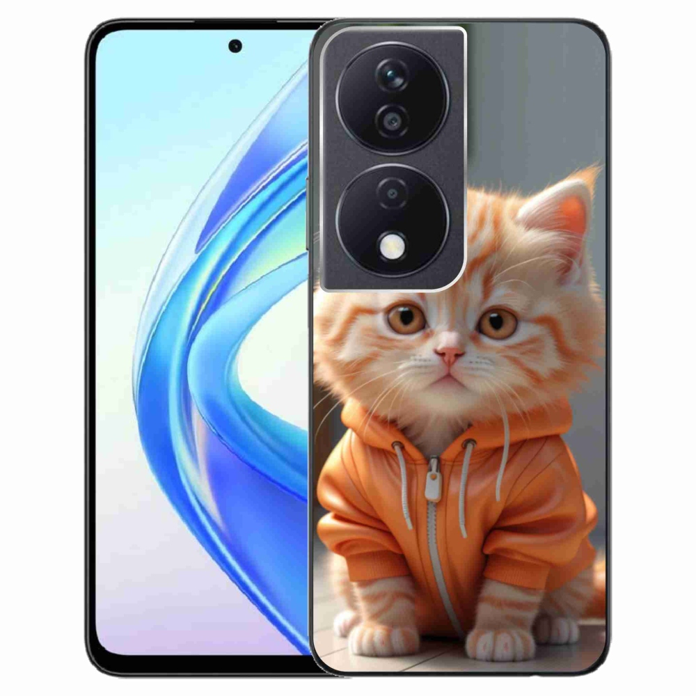 Gelový kryt mmCase na Honor X7b - kotě v mikině