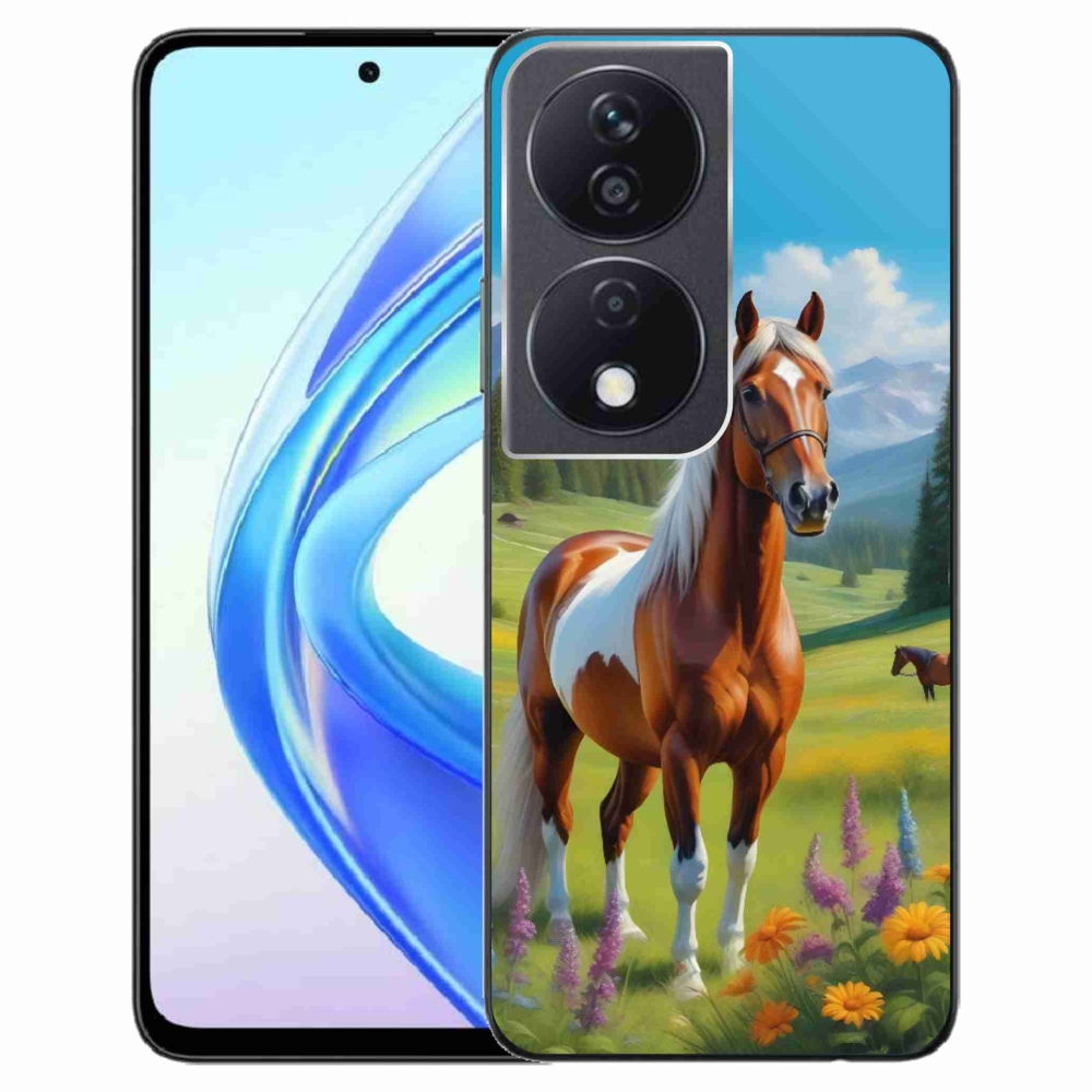 Gelový kryt mmCase na Honor X7b - kůň na louce