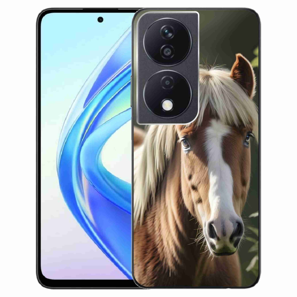 Gelový kryt mmCase na Honor X7b - kůň se světlou hřívou