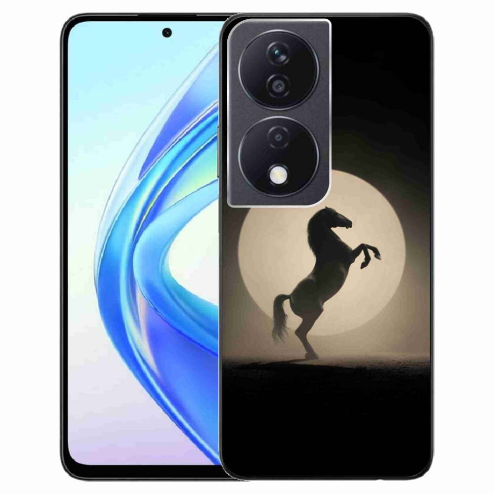 Gelový kryt mmCase na Honor X7b - kůň v siluetě