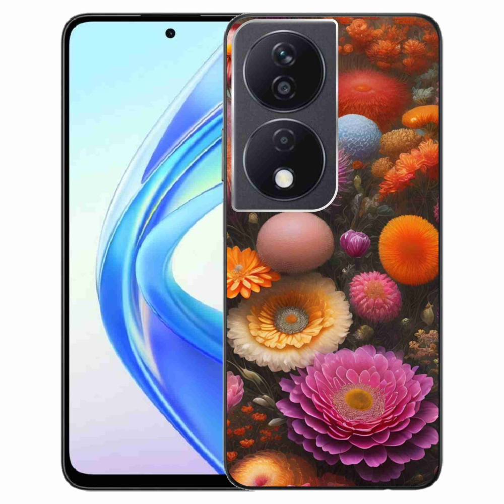 Gelový kryt mmCase na Honor X7b - květinová kompozice