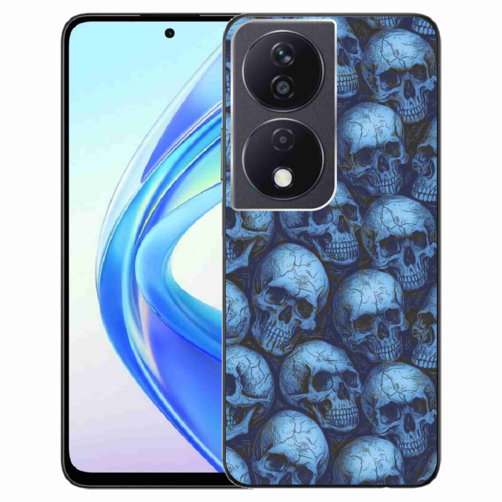 Gelový kryt mmCase na Honor X7b - lebky