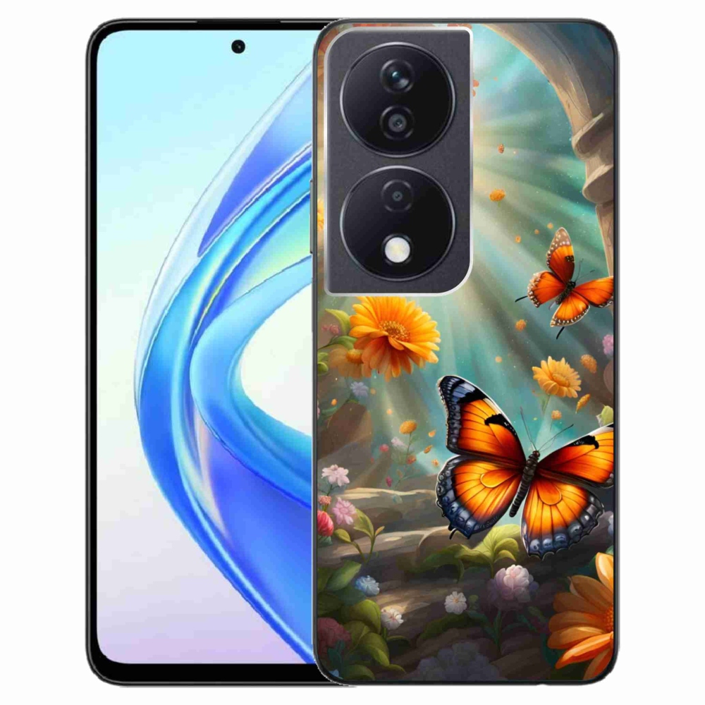 Gelový kryt mmCase na Honor X7b - motýlí zahrada 2