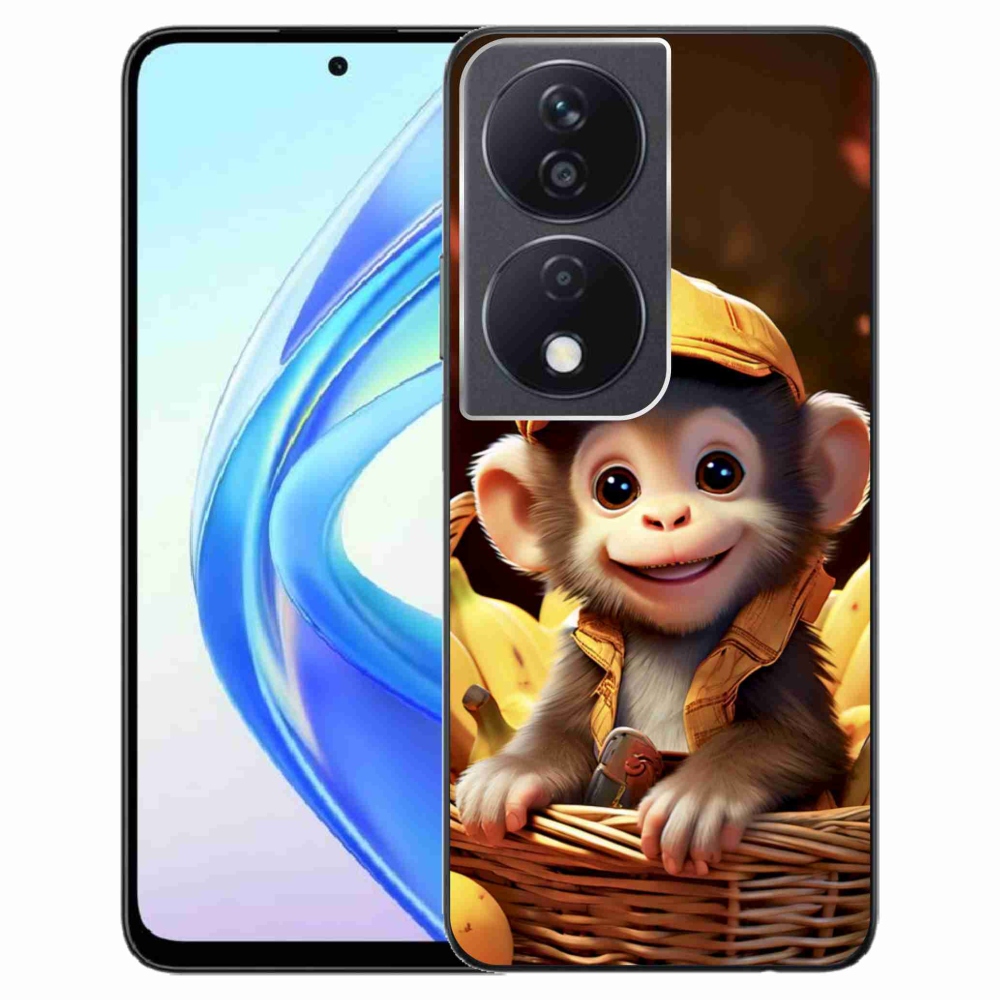 Gelový kryt mmCase na Honor X7b - opice v košíku