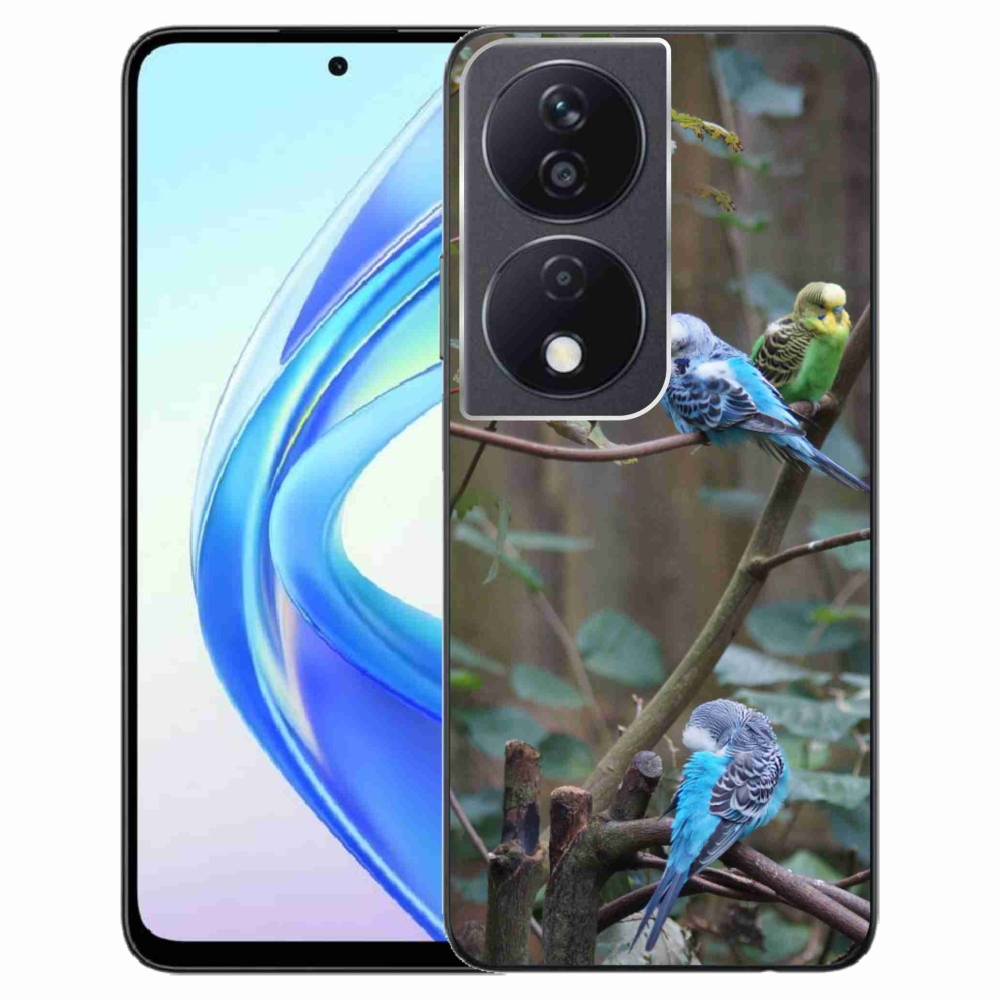 Gelový kryt mmCase na Honor X7b - papoušci na větvi