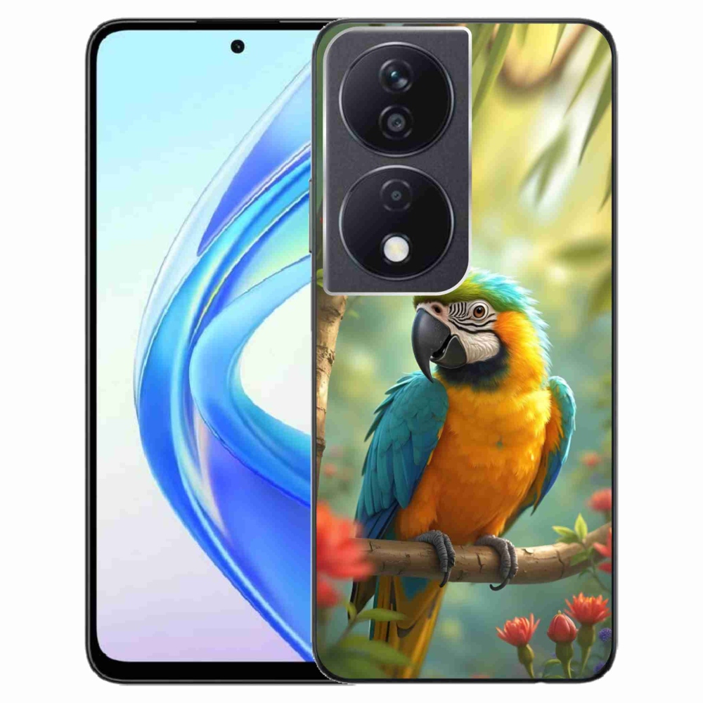 Gelový kryt mmCase na Honor X7b - papoušek ara modrožlutá