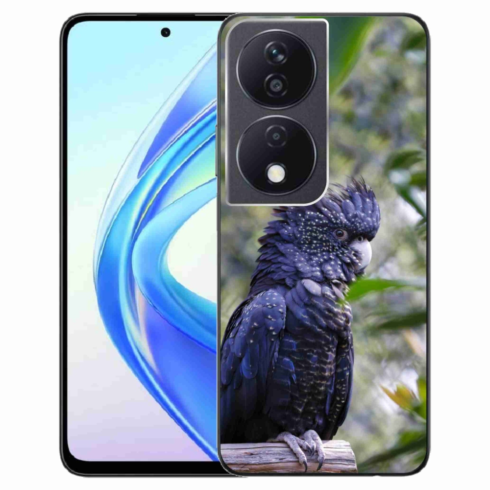 Gelový kryt mmCase na Honor X7b - papoušek kakadu černý