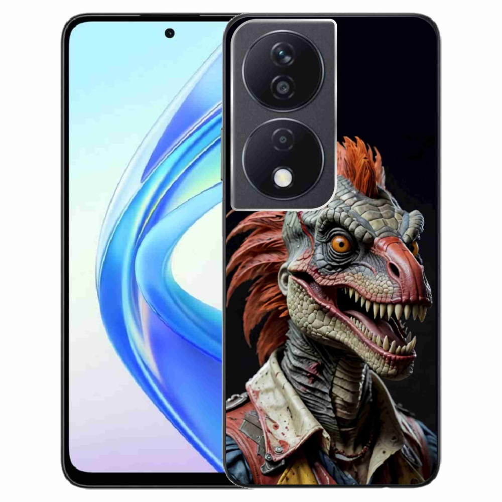 Gelový kryt mmCase na Honor X7b - punk dinosaurus