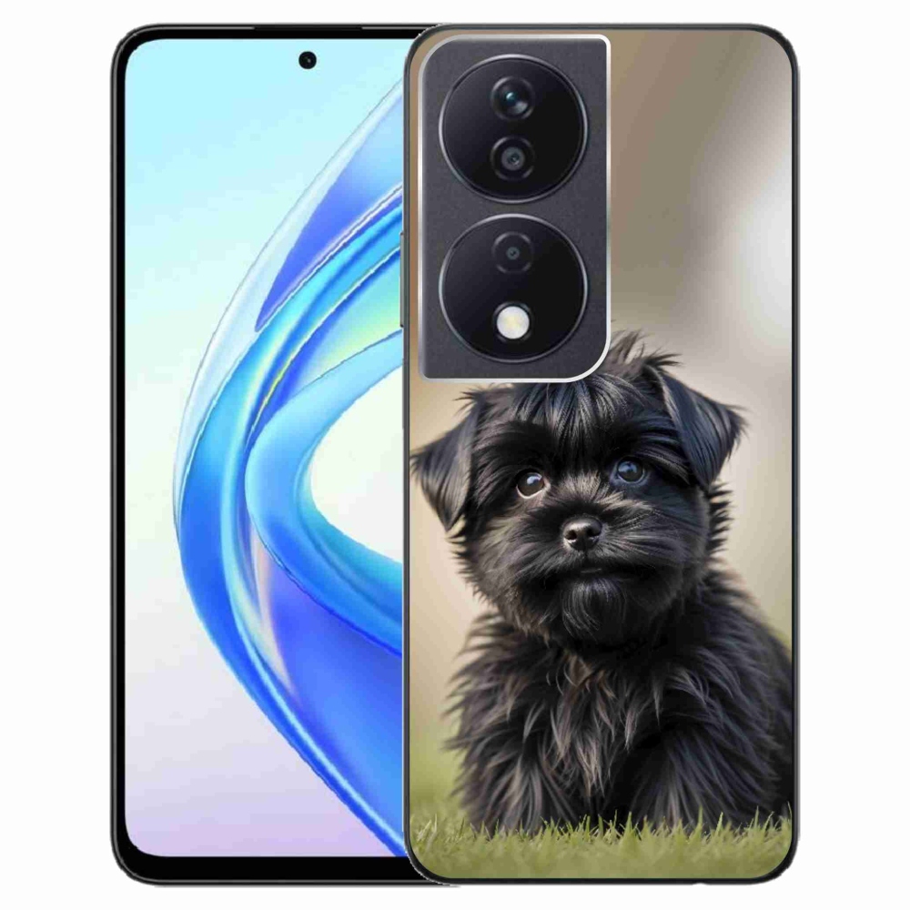 Gelový kryt mmCase na Honor X7b - roztomilý černý pejsek