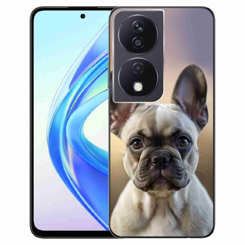 Gelový kryt mmCase na Honor X7b - roztomilý francouzský buldoček