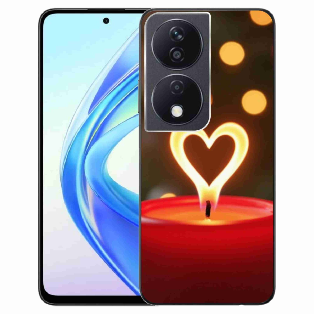 Gelový kryt mmCase na Honor X7b - srdce z plamene
