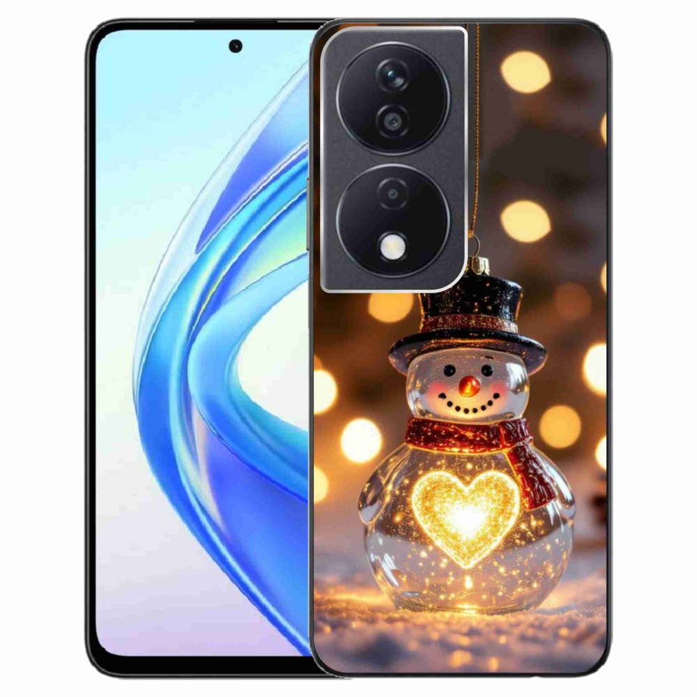 Gelový kryt mmCase na Honor X7b - svítící vánoční sněhulák