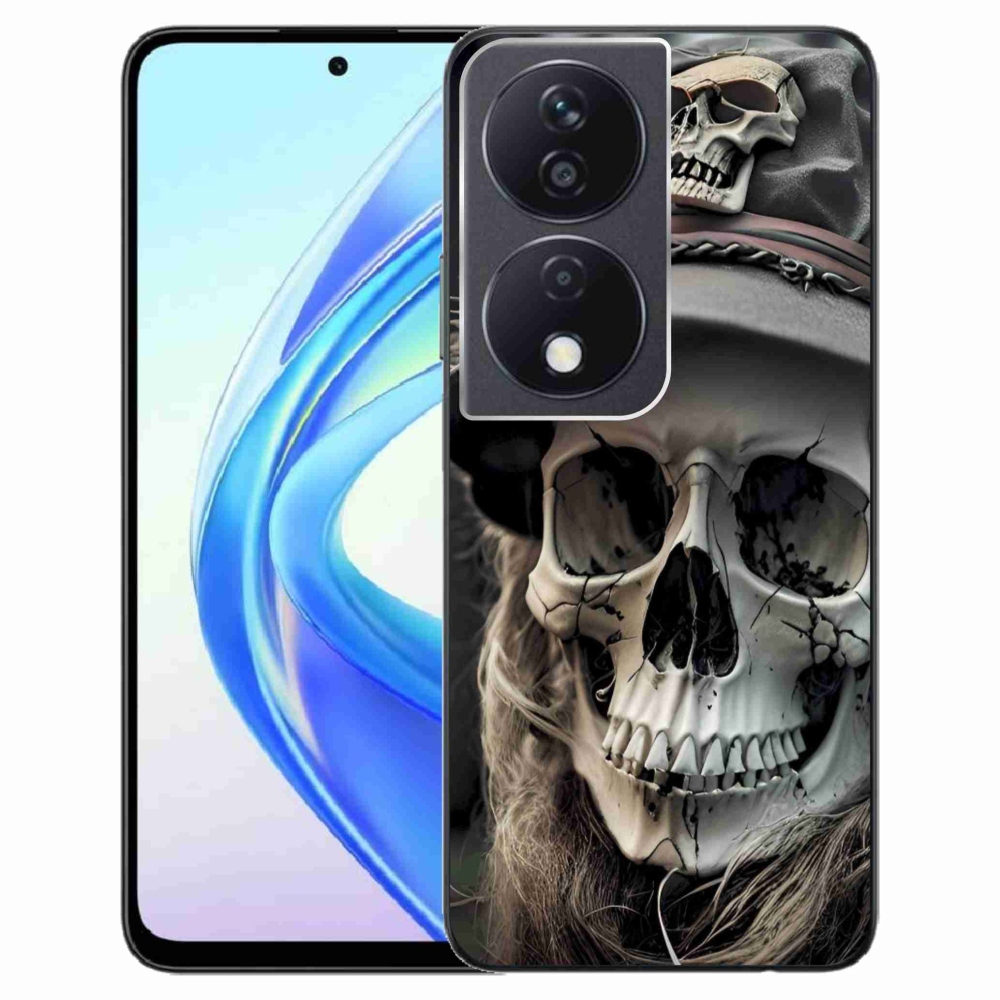 Gelový kryt mmCase na Honor X7b - temná lebka