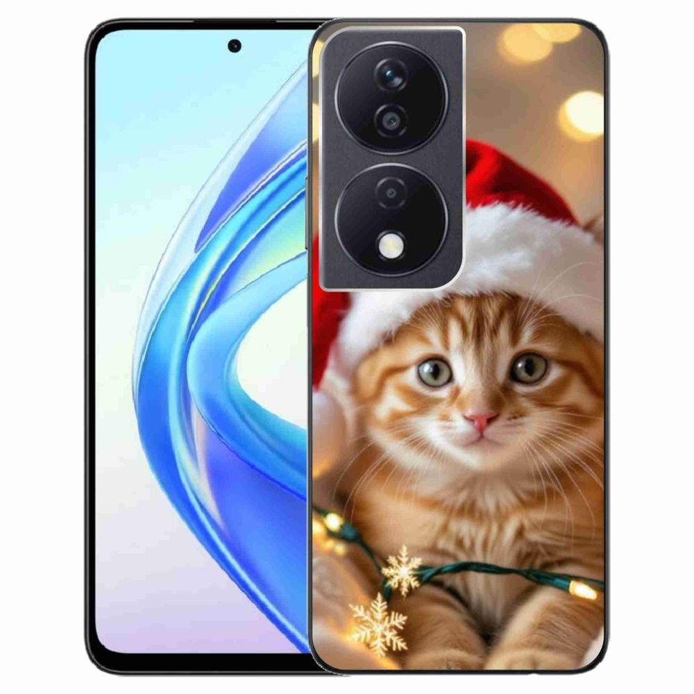 Gelový kryt mmCase na Honor X7b - vánoční kotě