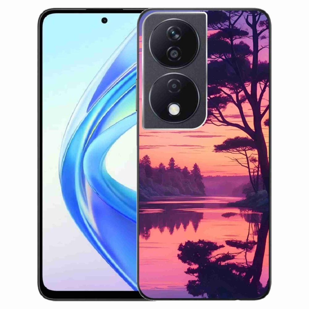 Gelový kryt mmCase na Honor X7b - západ slunce nad jezerem