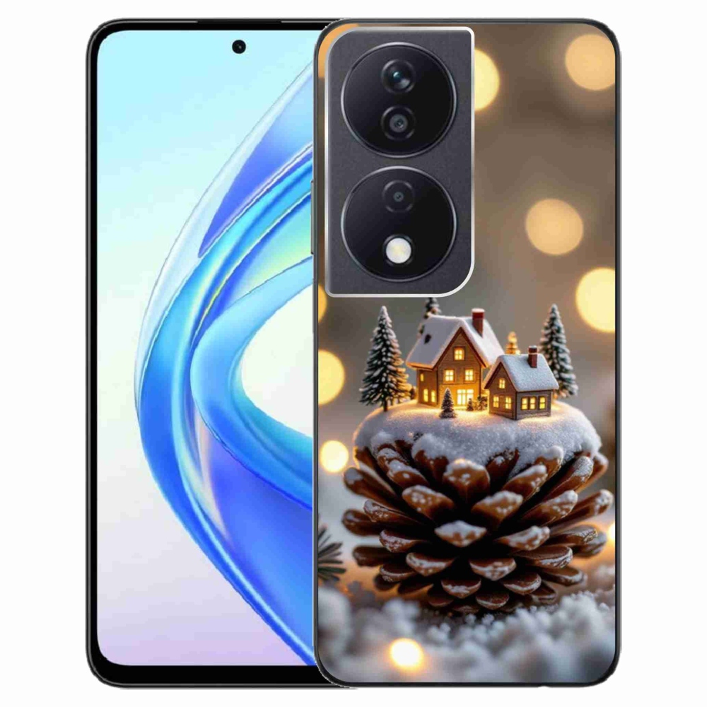 Gelový kryt mmCase na Honor X7b - zimní vesnička