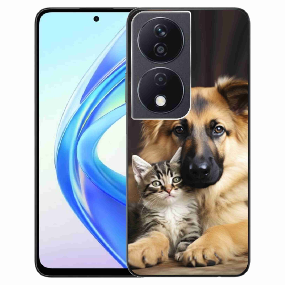Gelový kryt mmCase na Honor X7b - zvířecí přátelství