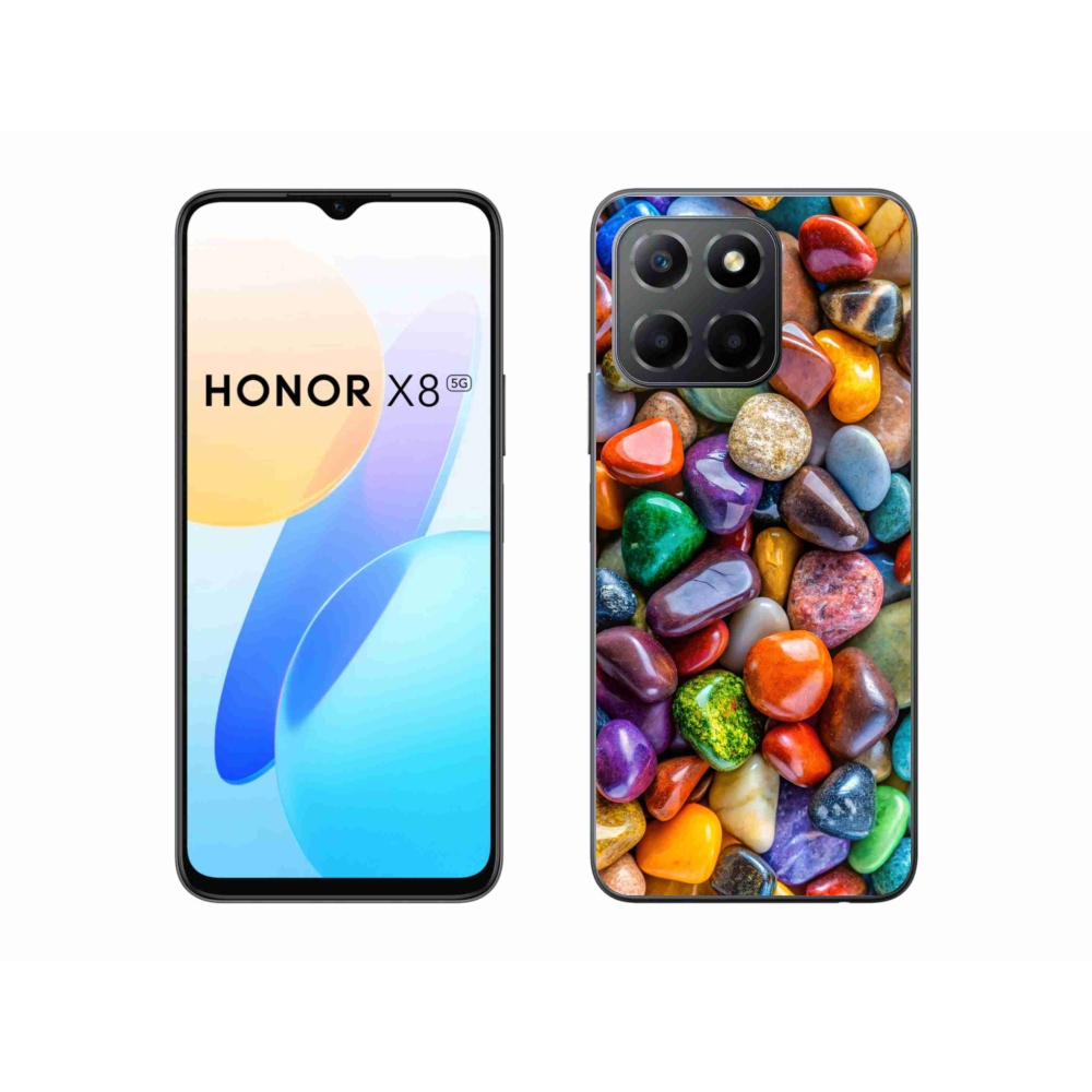 Gelový kryt mmCase na Honor X8 5G/Honor 70 Lite 5G - barevné kamínky