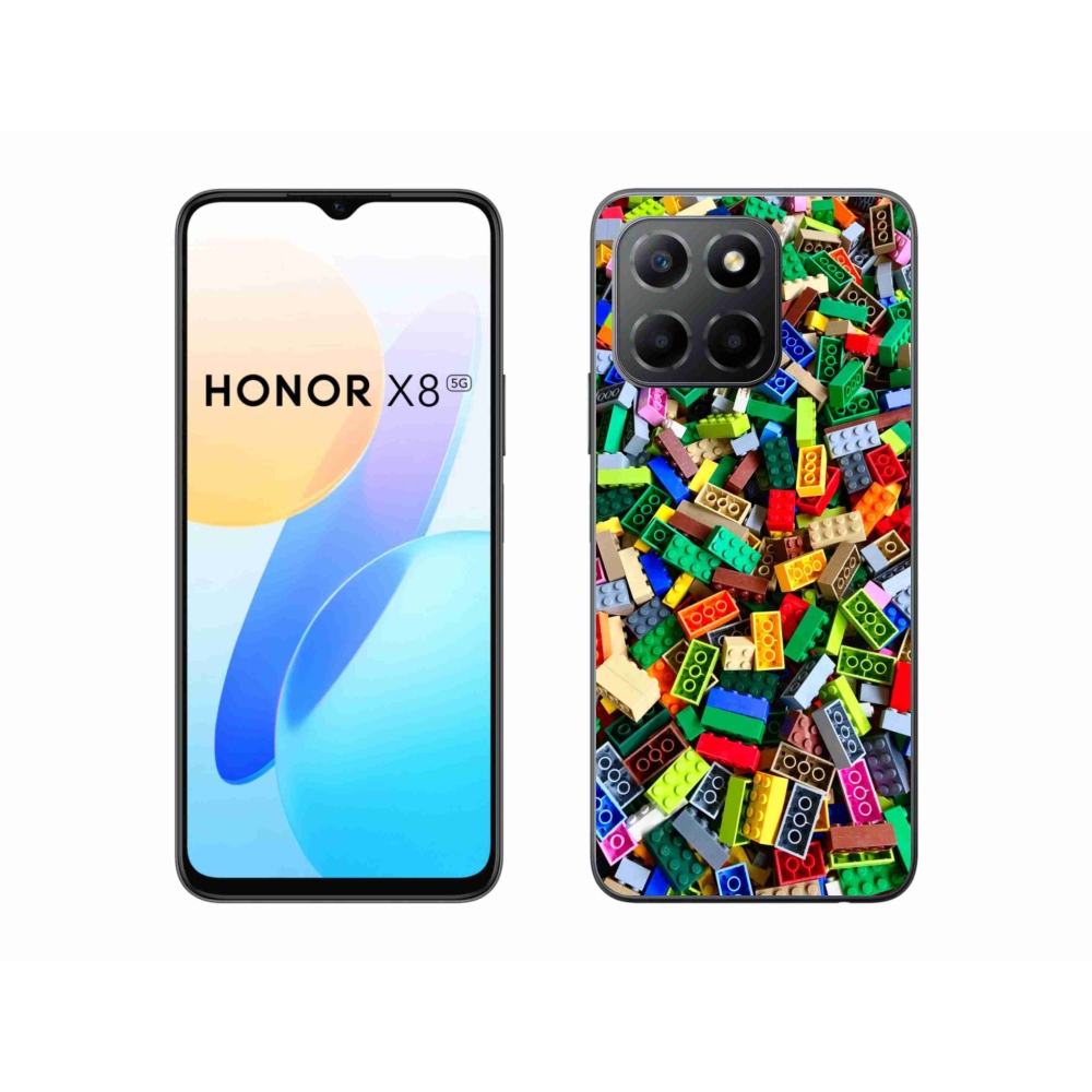 Gelový kryt mmCase na Honor X8 5G/Honor 70 Lite 5G - barevné stavební kostky