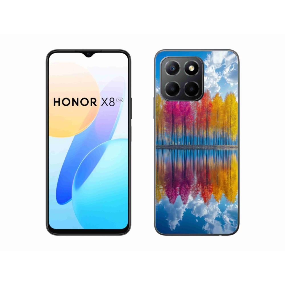 Gelový kryt mmCase na Honor X8 5G/Honor 70 Lite 5G - barevné stromy