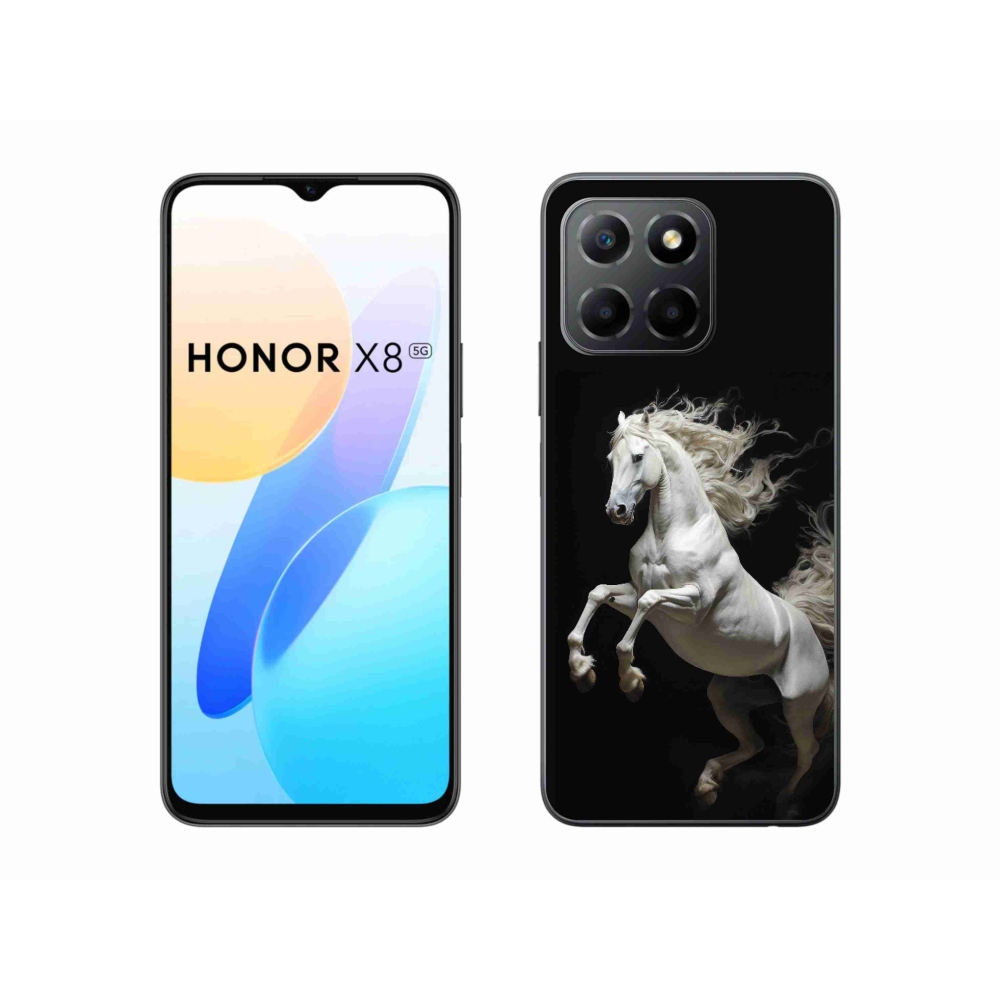 Gelový kryt mmCase na Honor X8 5G/Honor 70 Lite 5G - bílý kůň 4