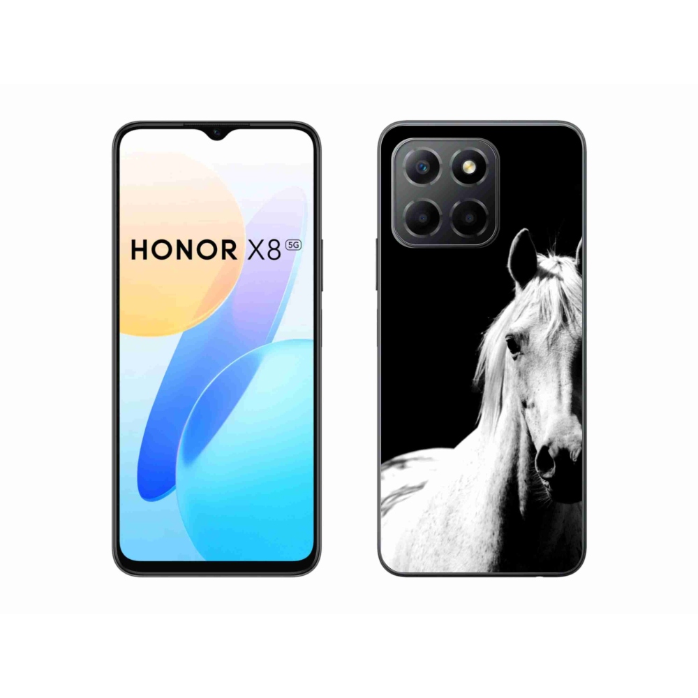 Gelový kryt mmCase na Honor X8 5G/Honor 70 Lite 5G - bílý kůň 5
