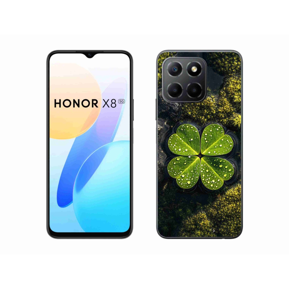 Gelový kryt mmCase na Honor X8 5G/Honor 70 Lite 5G - čtyřlístek