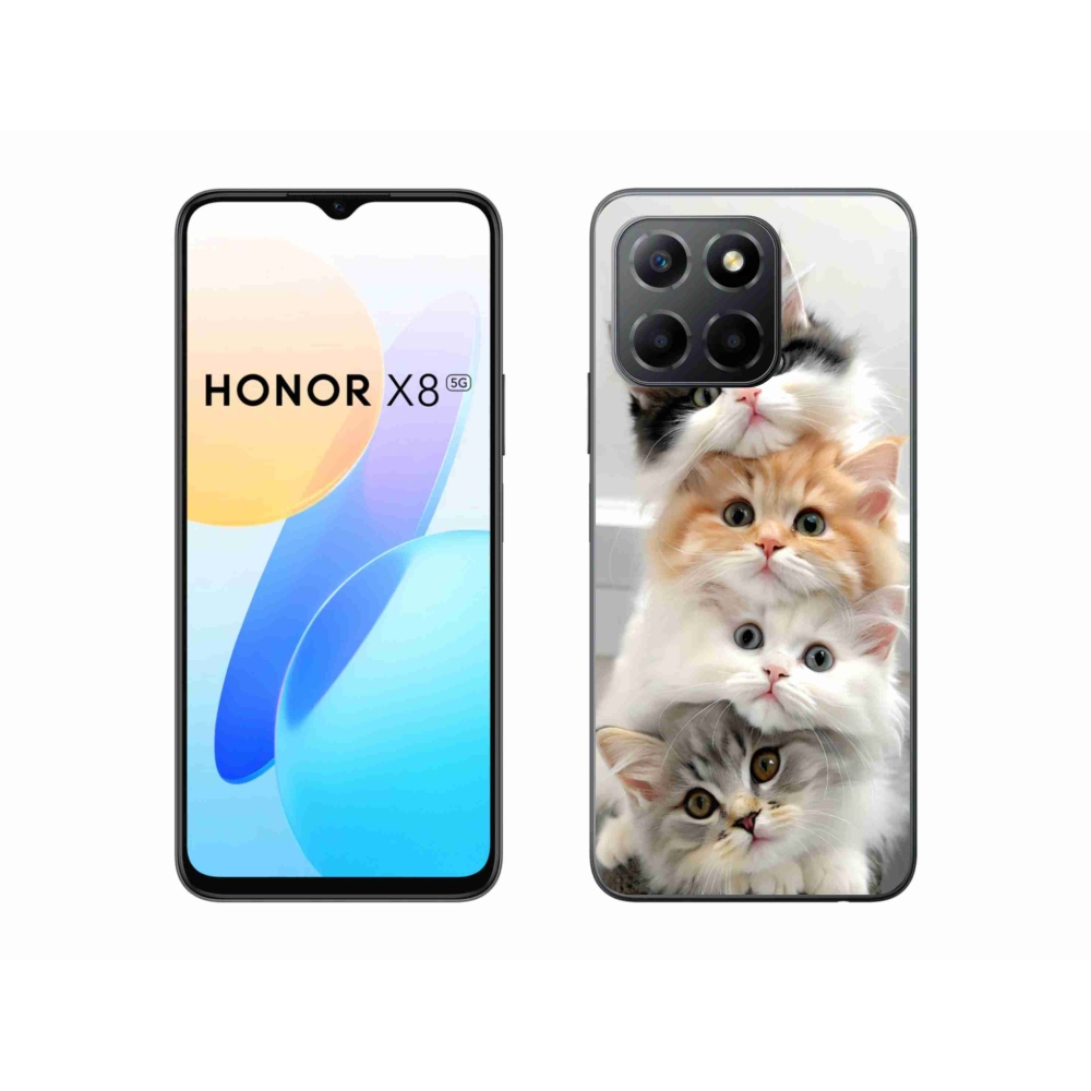 Gelový kryt mmCase na Honor X8 5G/Honor 70 Lite 5G - kočičí parta