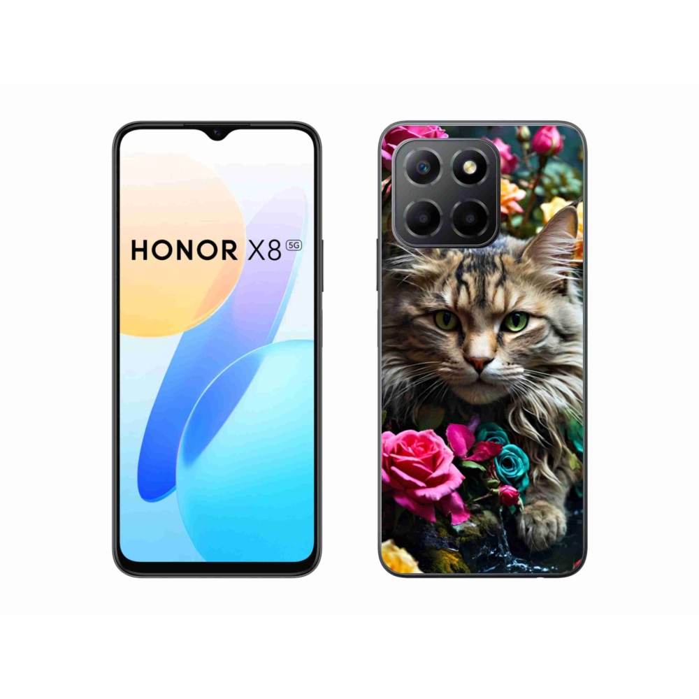 Gelový kryt mmCase na Honor X8 5G/Honor 70 Lite 5G - kočíčí pohled 2