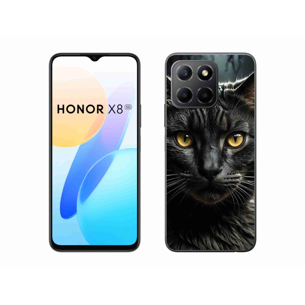Gelový kryt mmCase na Honor X8 5G/Honor 70 Lite 5G - kočičí pohled 3