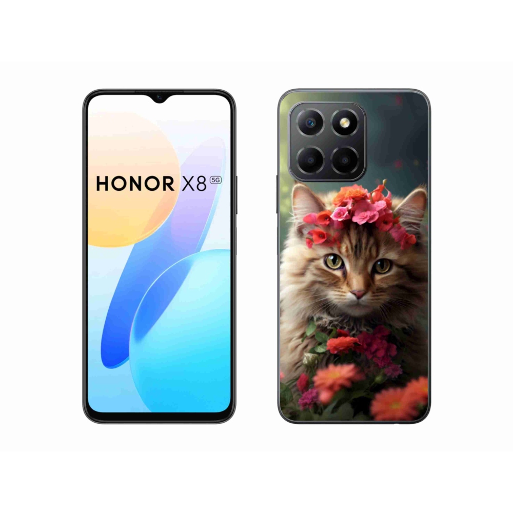 Gelový kryt mmCase na Honor X8 5G/Honor 70 Lite 5G - kočíčí princezna