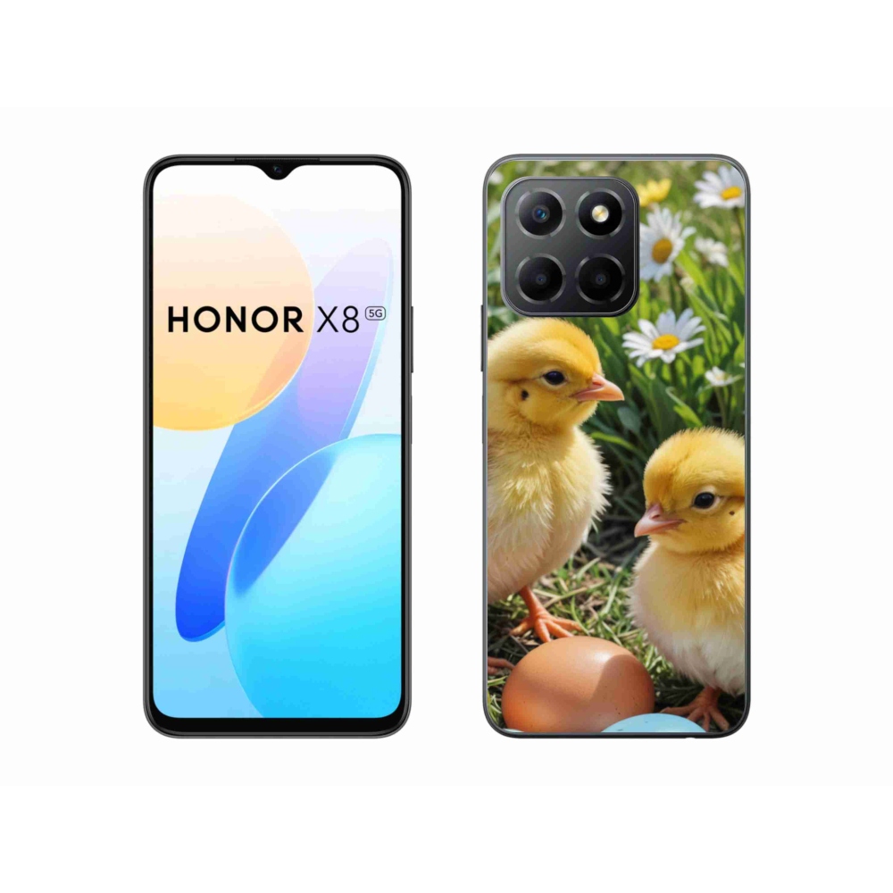 Gelový kryt mmCase na Honor X8 5G/Honor 70 Lite 5G - kuřátka