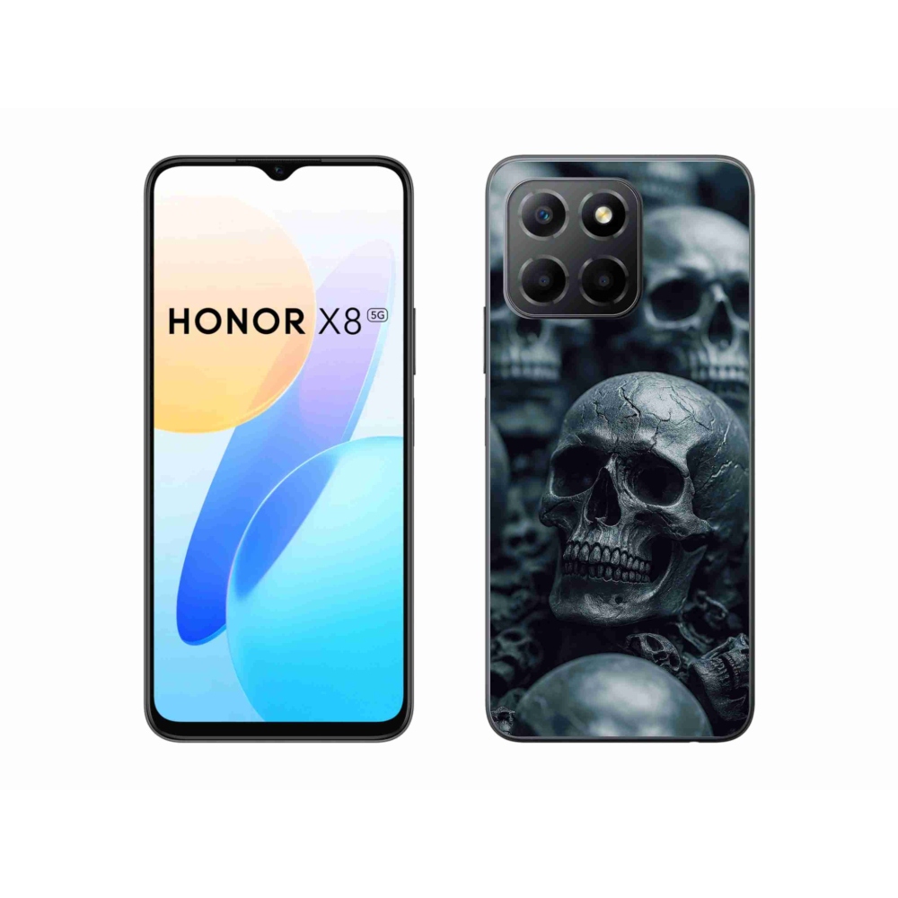 Gelový kryt mmCase na Honor X8 5G/Honor 70 Lite 5G - lebka 2