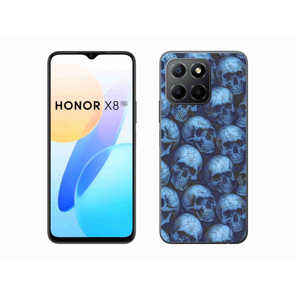 Gelový kryt mmCase na Honor X8 5G/Honor 70 Lite 5G - lebky