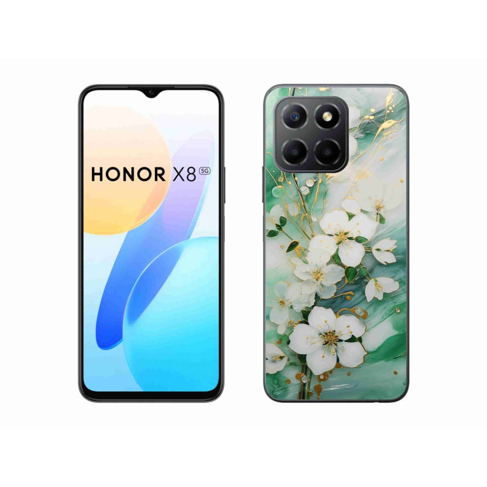 Gelový kryt mmCase na Honor X8 5G/Honor 70 Lite 5G - něžné květy