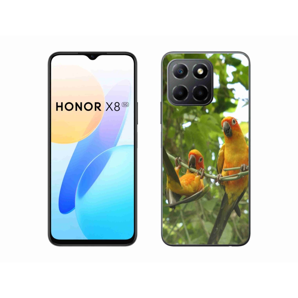 Gelový kryt mmCase na Honor X8 5G/Honor 70 Lite 5G - papoušci aratingy