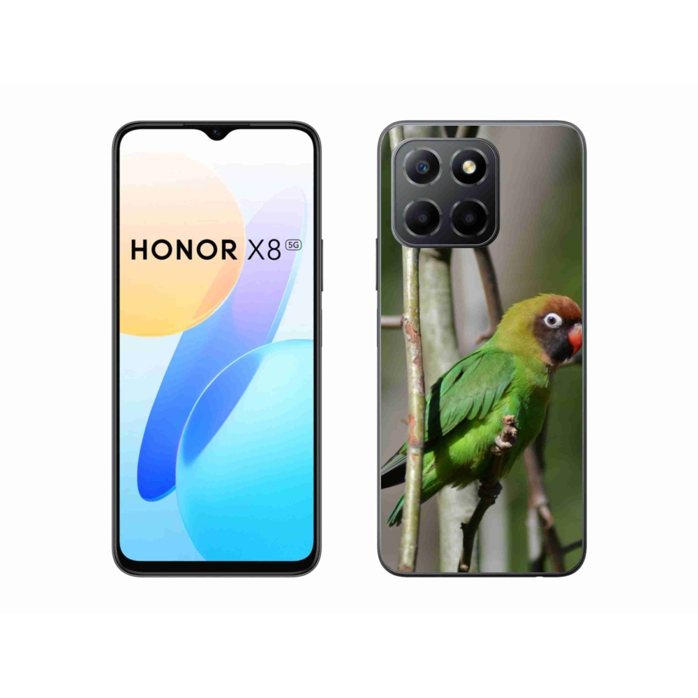 Gelový kryt mmCase na Honor X8 5G/Honor 70 Lite 5G - papoušek agapornis