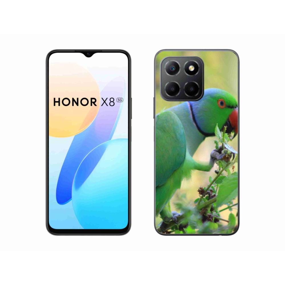 Gelový kryt mmCase na Honor X8 5G/Honor 70 Lite 5G - papoušek alexandr