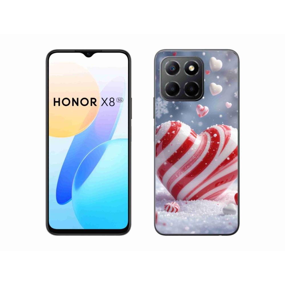 Gelový kryt mmCase na Honor X8 5G/Honor 70 Lite 5G - sladké srdce