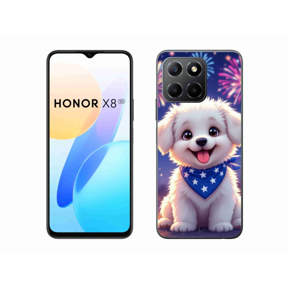Gelový kryt mmCase na Honor X8 5G/Honor 70 Lite 5G - slavnostní štěně