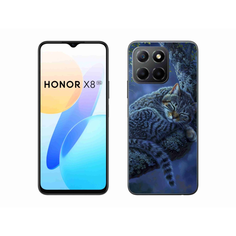 Gelový kryt mmCase na Honor X8 5G/Honor 70 Lite 5G - spící kočka