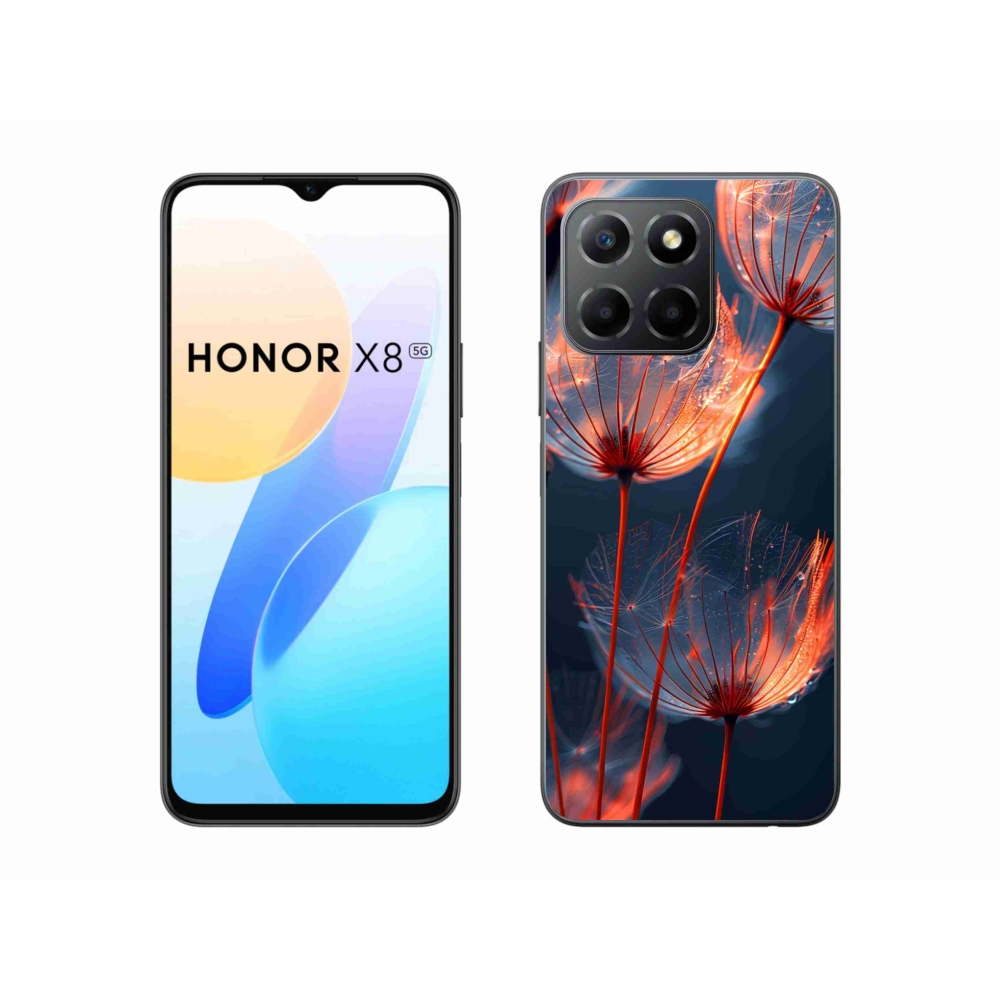 Gelový kryt mmCase na Honor X8 5G/Honor 70 Lite 5G - světélkující chmýří