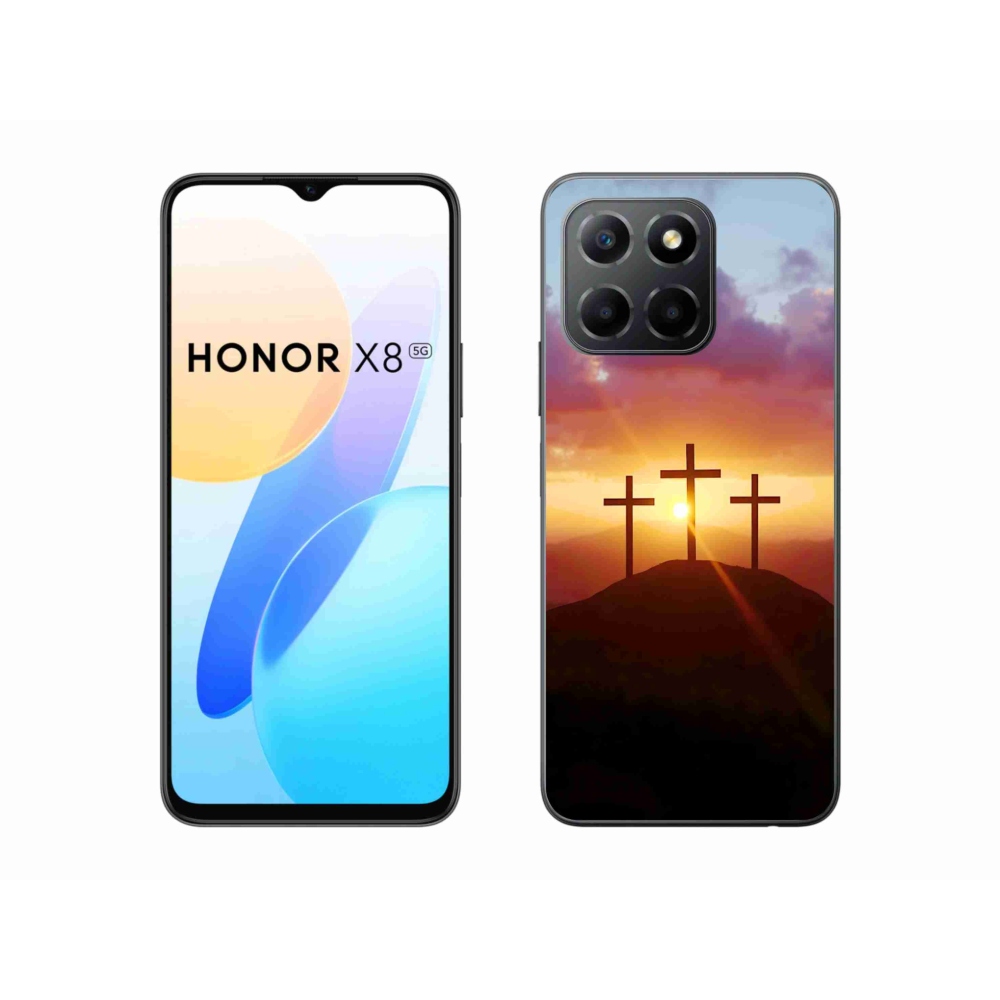 Gelový kryt mmCase na Honor X8 5G/Honor 70 Lite 5G - tři kříže