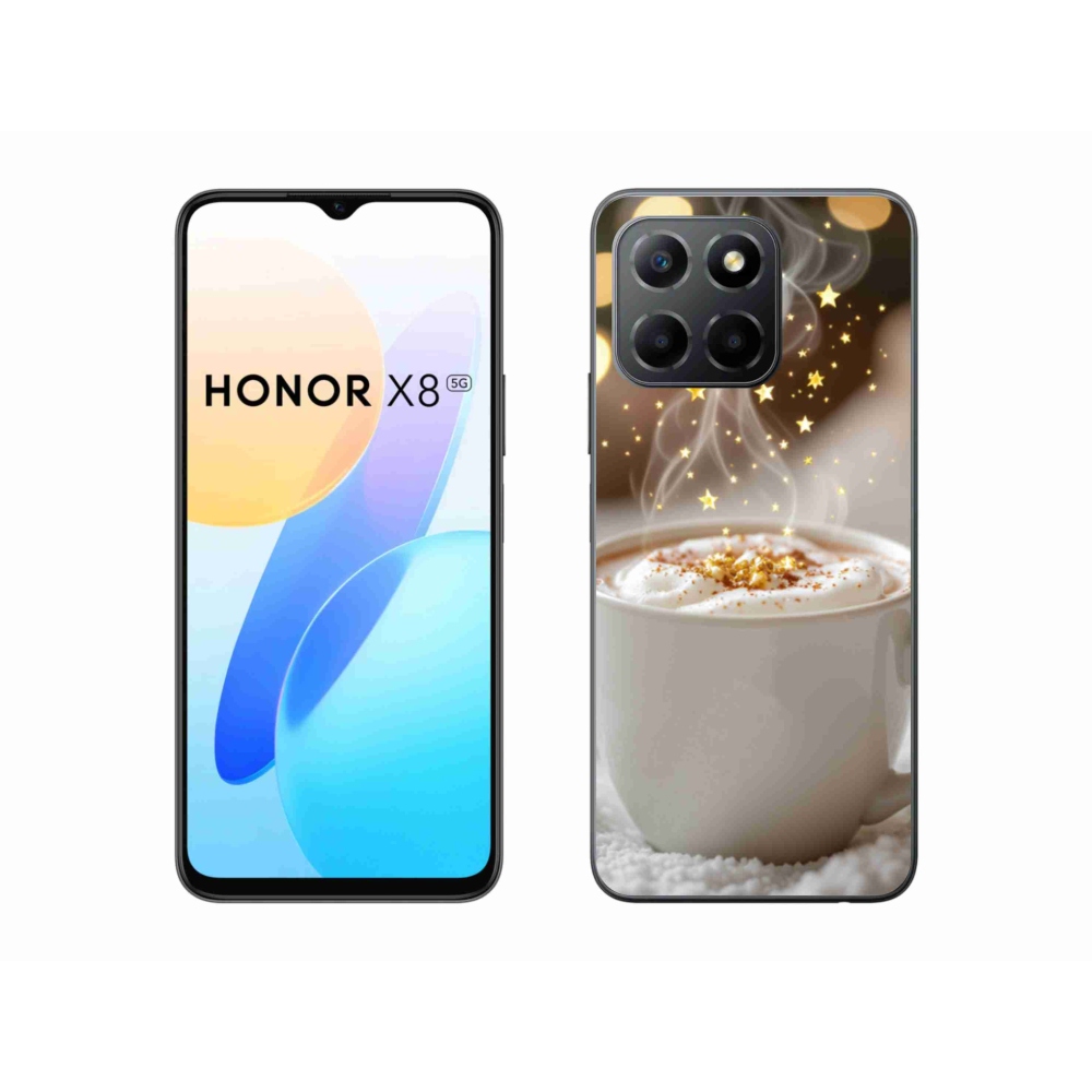 Gelový kryt mmCase na Honor X8 5G/Honor 70 Lite 5G - vánoční horký nápoj