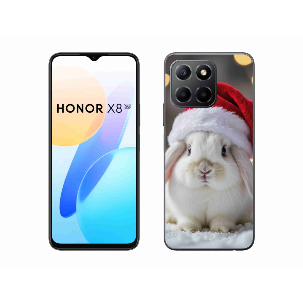 Gelový kryt mmCase na Honor X8 5G/Honor 70 Lite 5G - vánoční králík